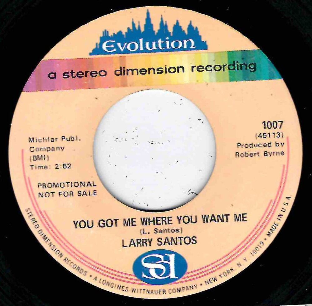 LARRY SANTOS - YOU GOT ME WHERE YOU WANT ME