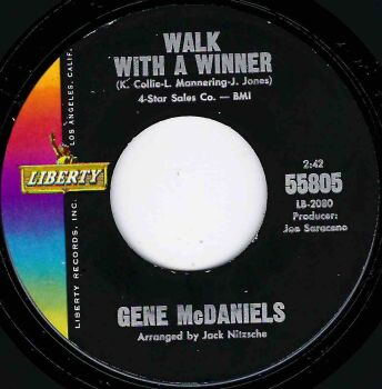 GENE McDANIELS - WALK WITH A WINNER