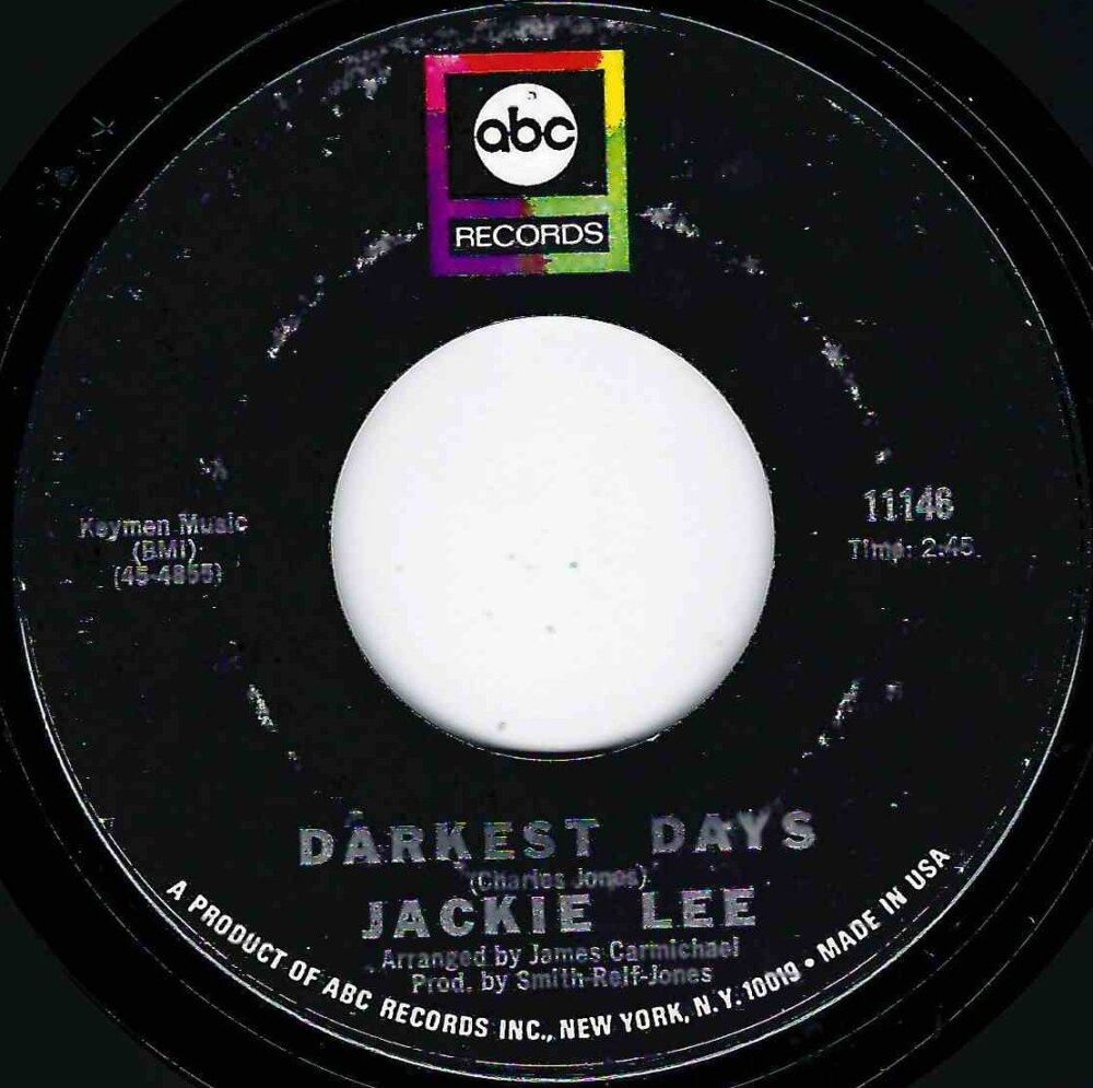 JACKIE LEE - DARKEST DAYS