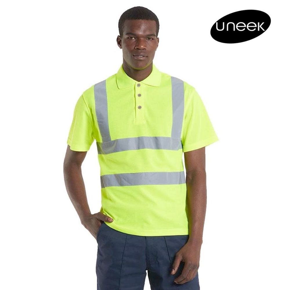 Uneek Hi-Vis Polo Shirt