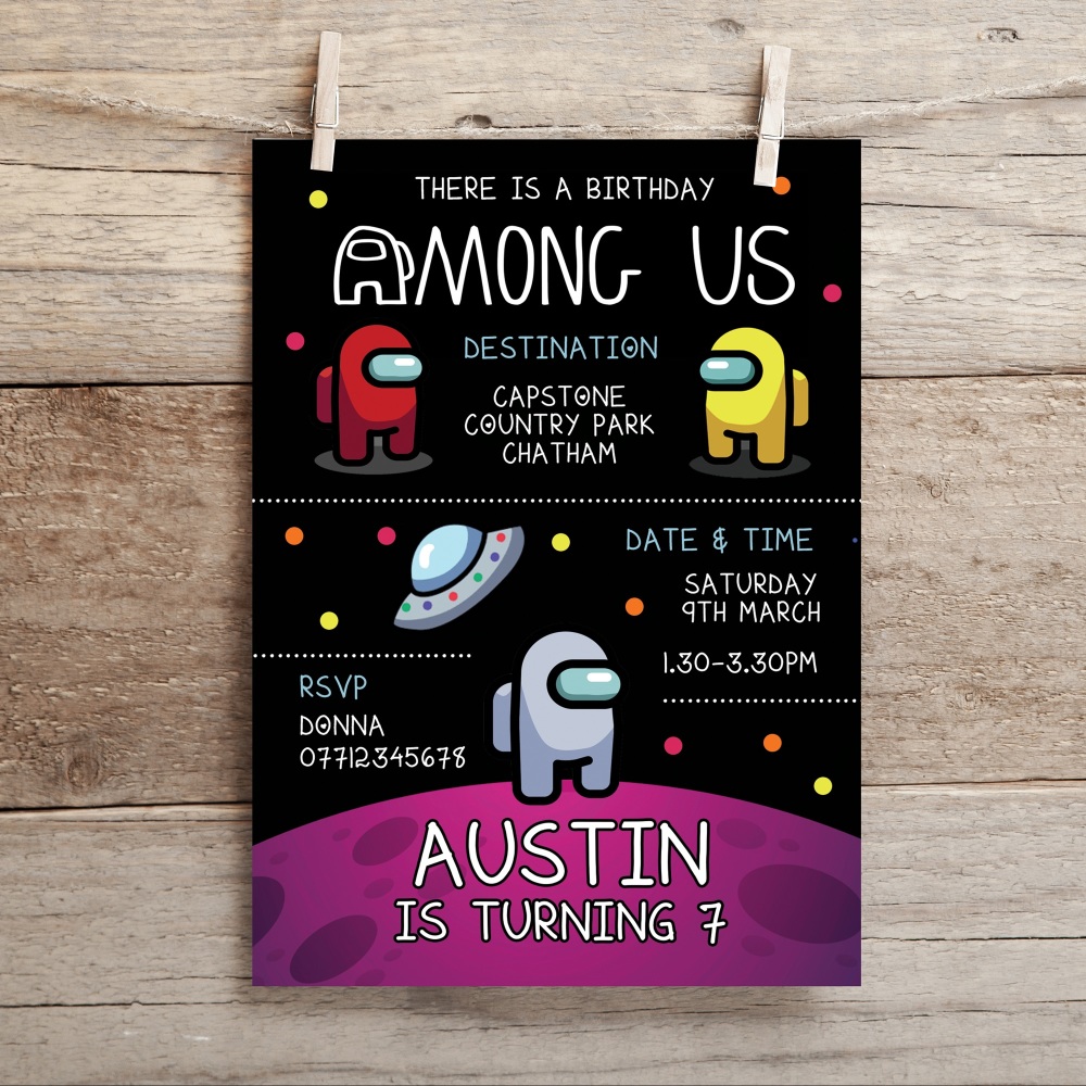 Among Us - Party Invitations