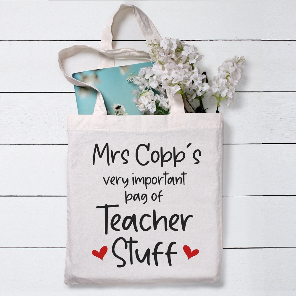 'Teacher Stuff' Tote Bag