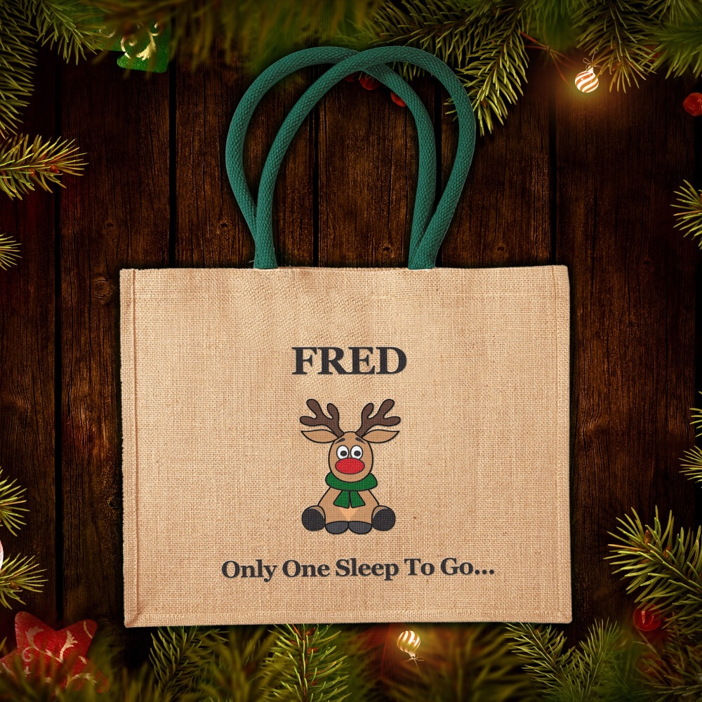 Embroidered Christmas Eve Bag