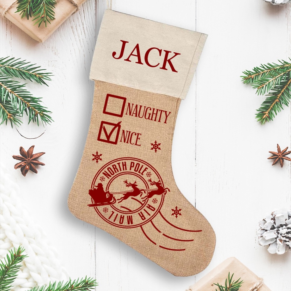 Burlap Stocking