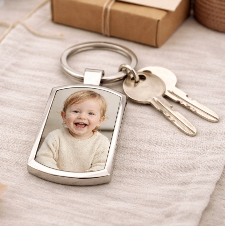 Silver Photo Keyring