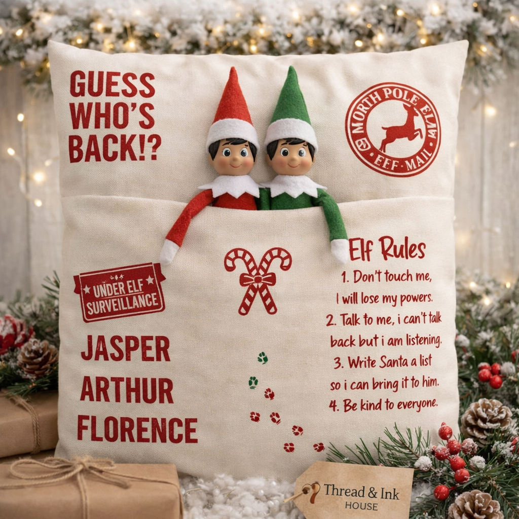 Elf "Arrival" Pocket Cushion Cover