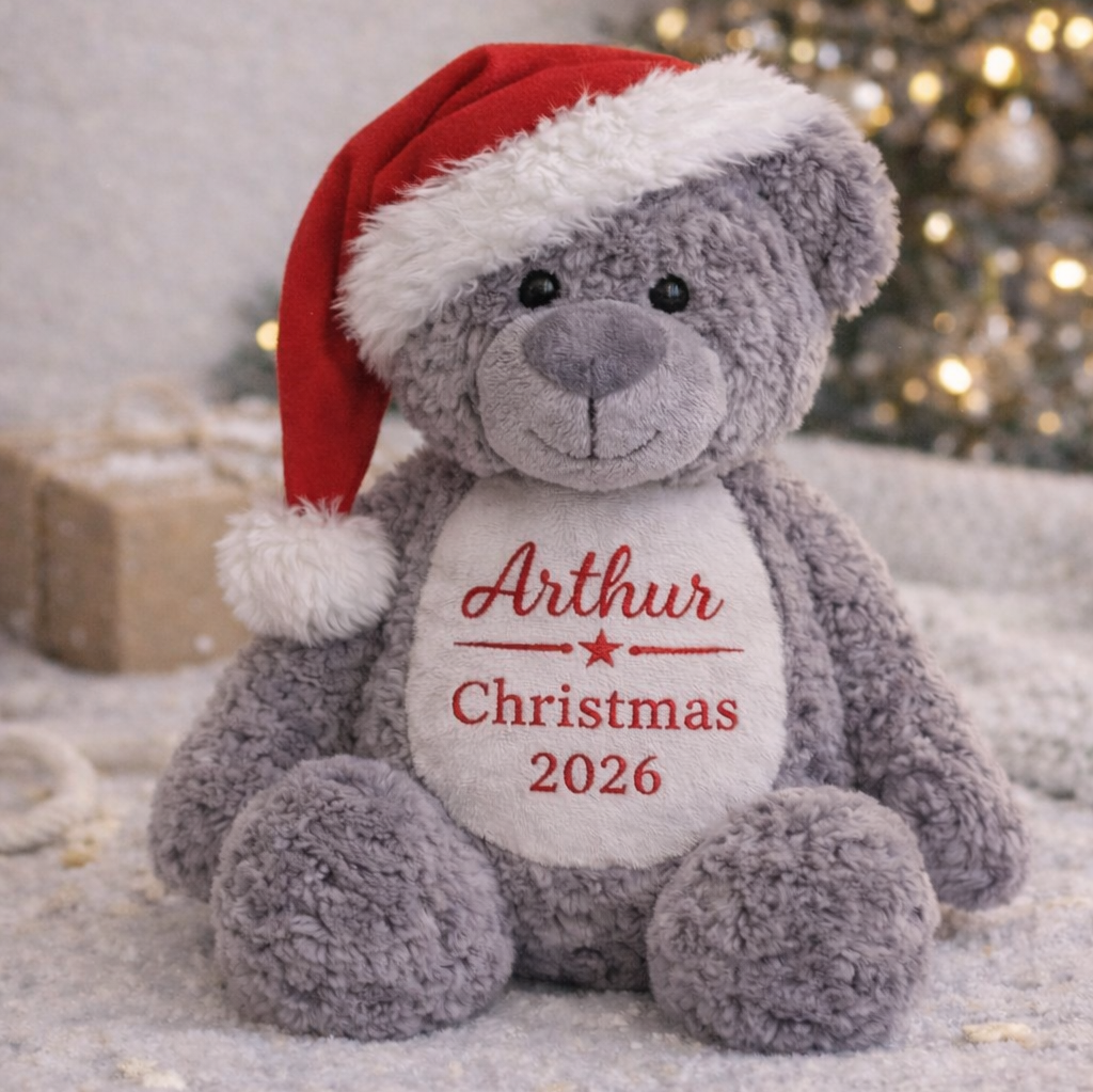 Embroidered Christmas Tummi Teddy
