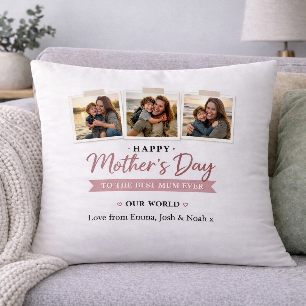 "Best Mum"' Photo Cushion Cover