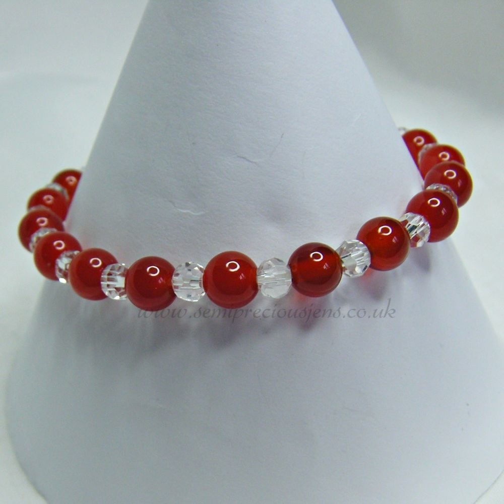 Carnelian and Faceted Glass