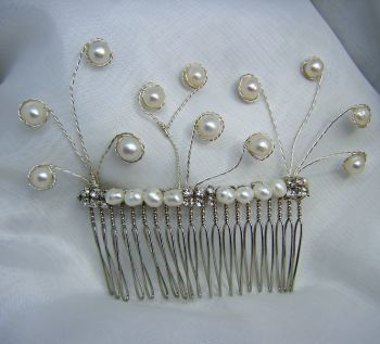 Freshwater Pearl Spiral Hair Comb