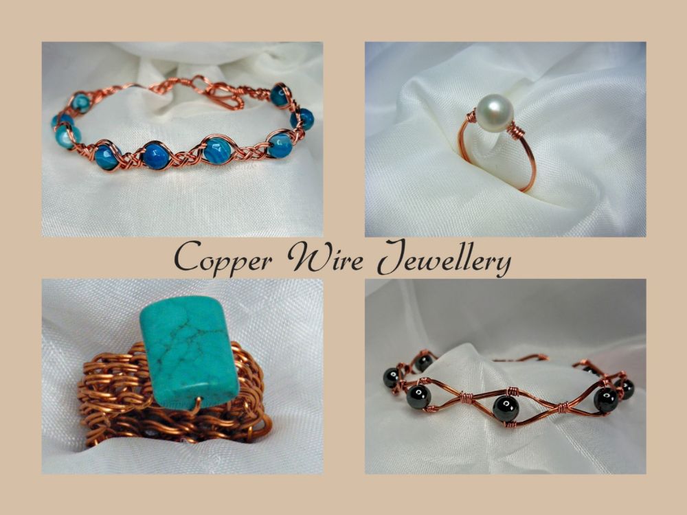 Copper Wire Wrapped Gemstone Jewellery