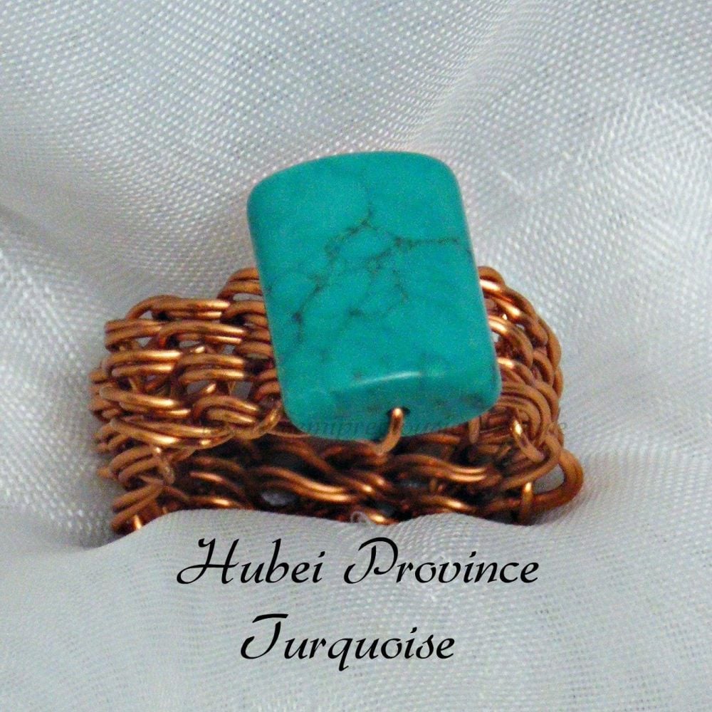 Huber Province Turquoise Copper Wire Ring 