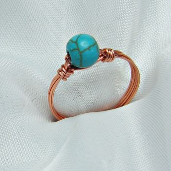  Gemstone Copper Wire Rings 2