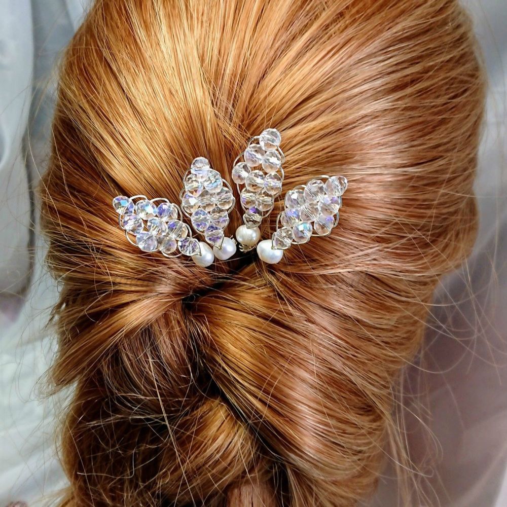 Crystal & Pearl Hair Pin Packs