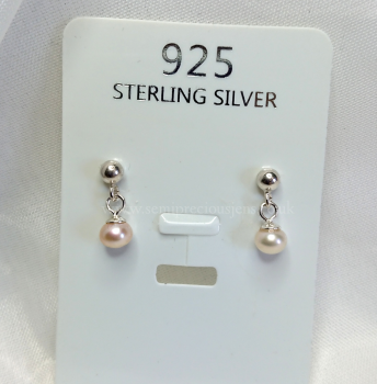 Pale Pink Freshwater Pearl  Earrings 