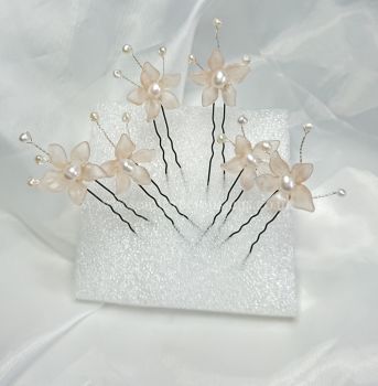  Pack of  Flower Hair Pins x 6