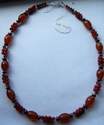 C-H-N Carnelian and Hematite Necklace