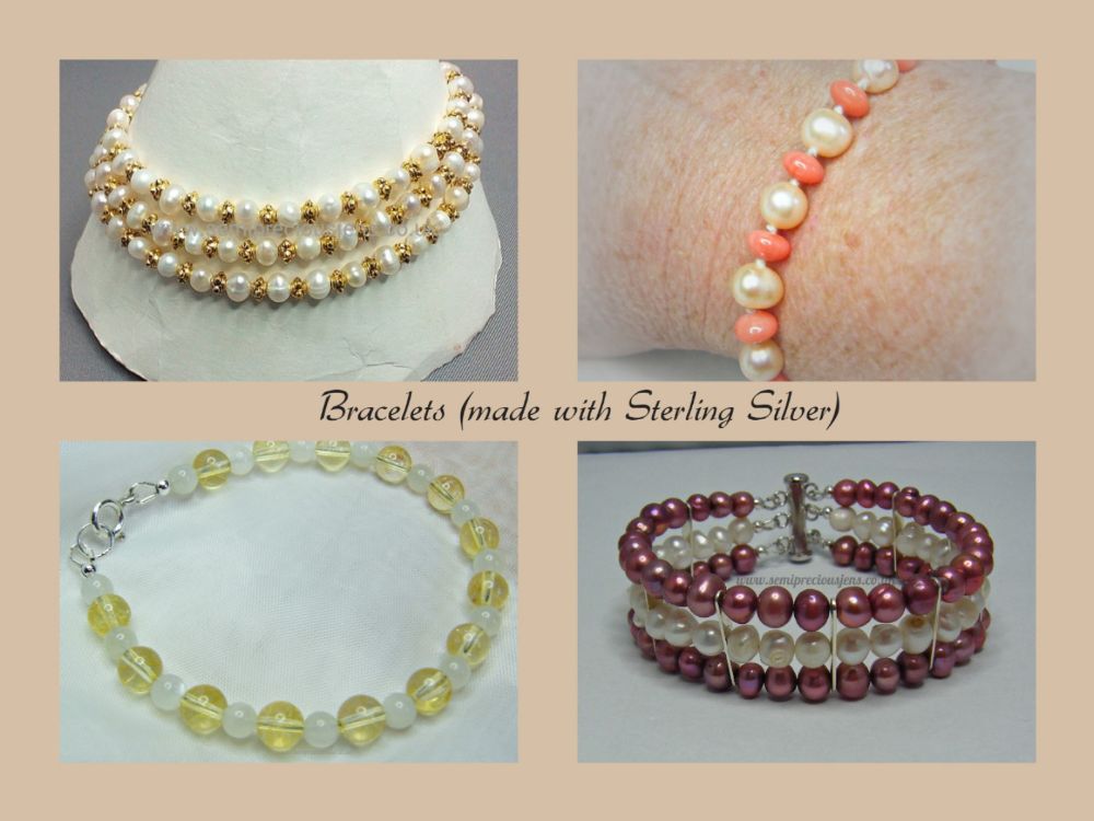 Bracelets Made with Sterling Silver Claps