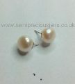 WP-LSE  White Pearl Stud Earrings