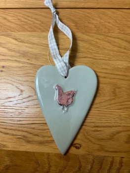 New Product....stoneware chicken hanger