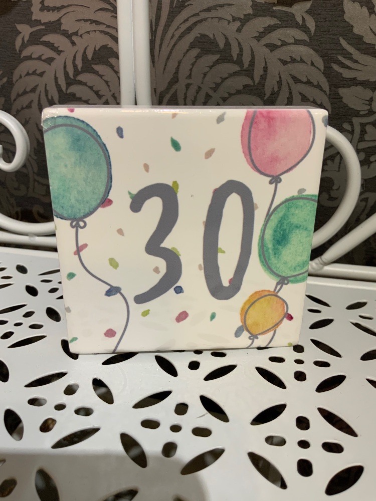 New Product….30th ceramic birthday block