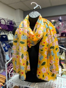 New Product….yellow /pink floral scarf