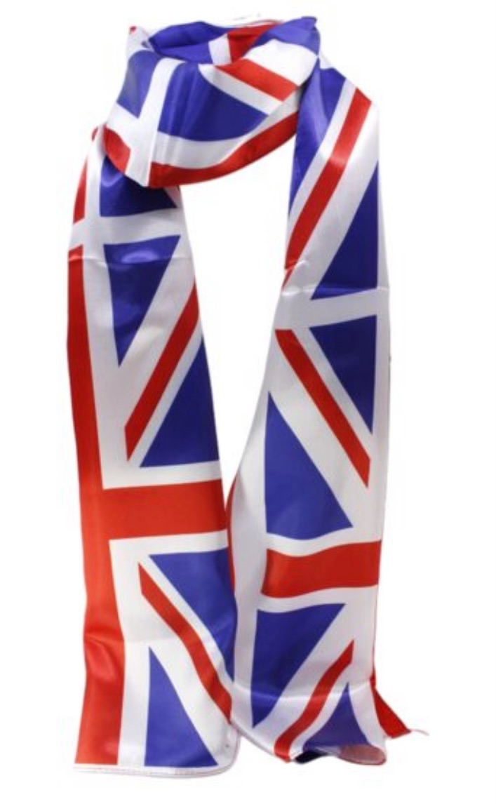 New Product….silky larger Union Jack scarf