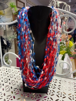 New Product….red/white/blue magnetic scarf