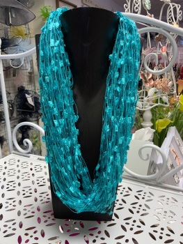 New Product….turquoise multi stranded scarf with magnetic fastening