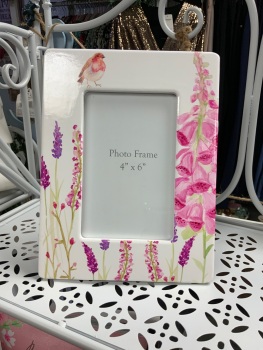 New Product….floral robin photo frame