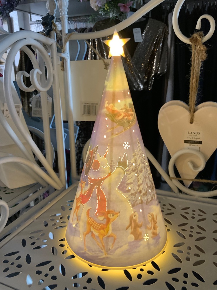 New Product….led light up cone shaped snowman Christmas lantern