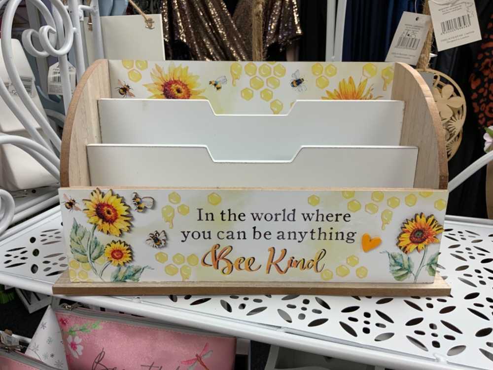 New Product….wooden 3D effect bee and sunflower letter rack