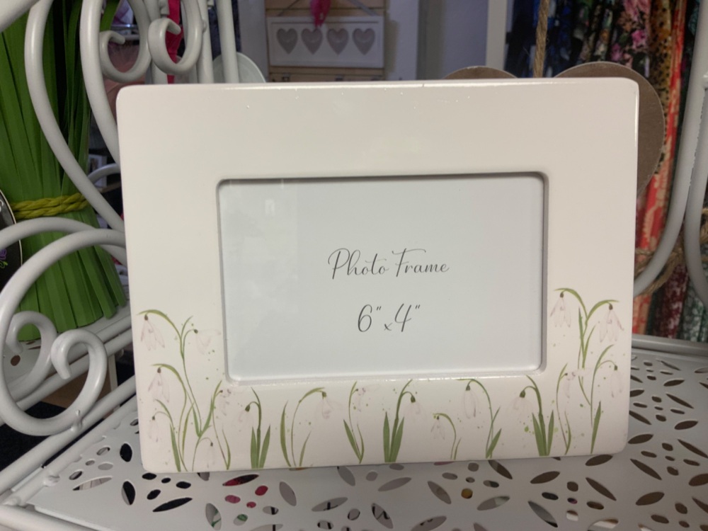 New Product….ceramic spring floral photo frame….holds 6 x 4 photo