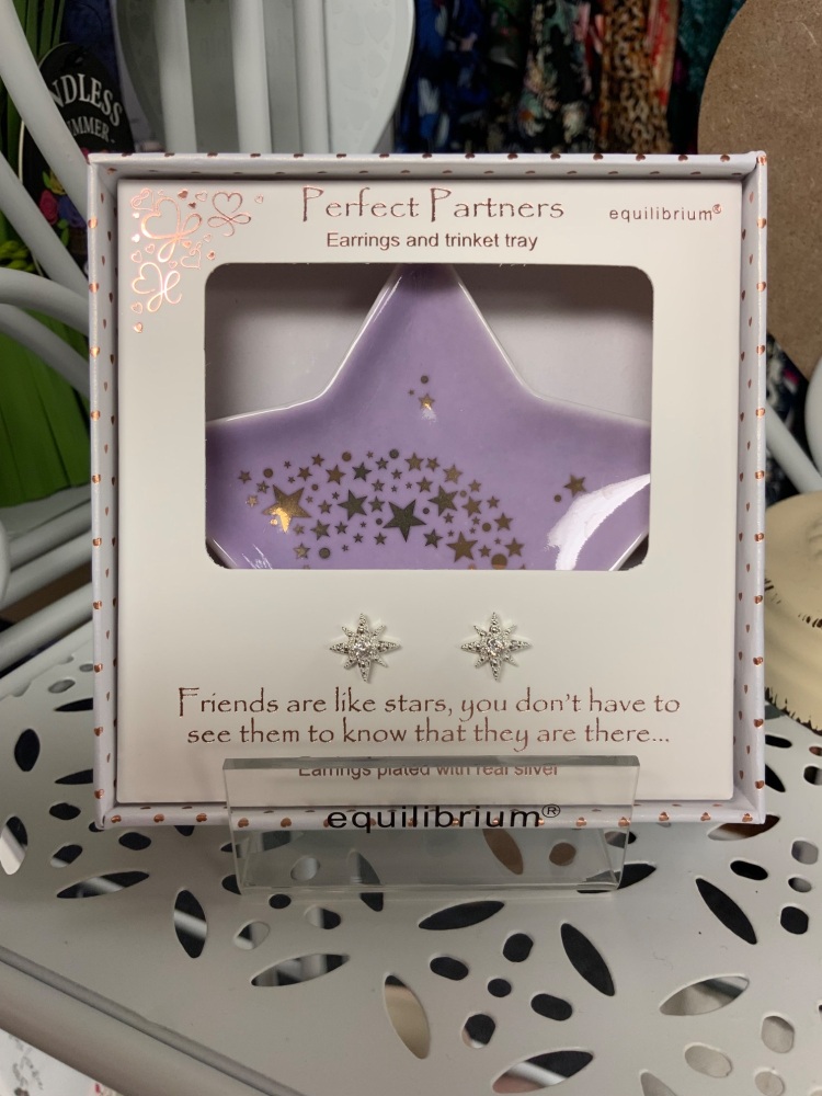 New Product….equilibrium perfect partners tray with star earrings….friend