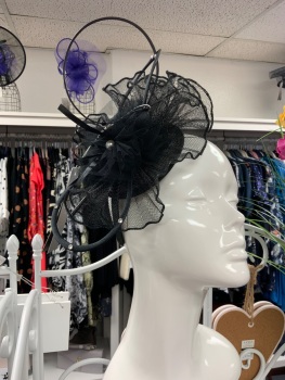 New Product….black fascinator on medium sized headband