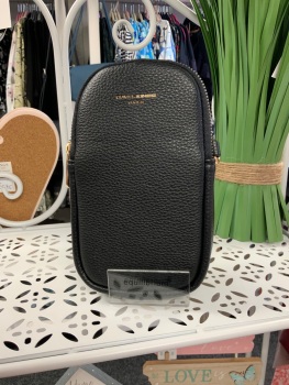 New Product….david jones two compartment black phone bag with long strap