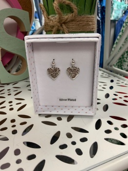 New Product….equilibrium tree of life silver plated heart earrings