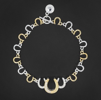 New Product….equestrian two tone horseshoe bracelet