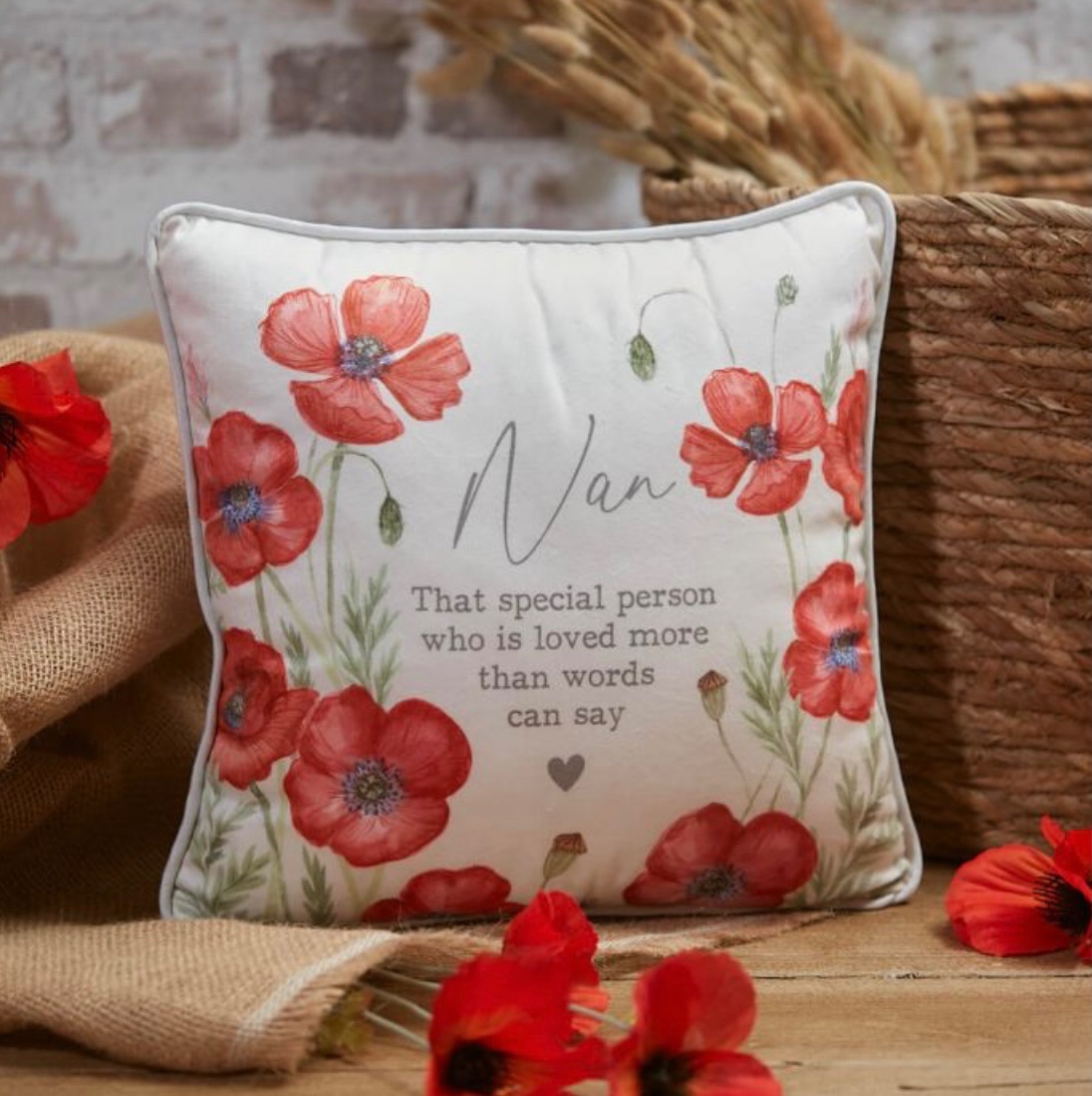 New Product….nan velour poppy cushion