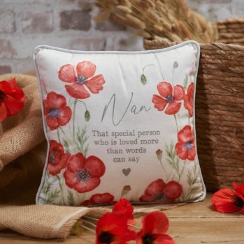 New Product….nan velour poppy cushion