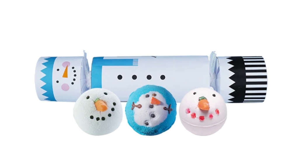 New Product….snowman cracker….contains three bath bombs