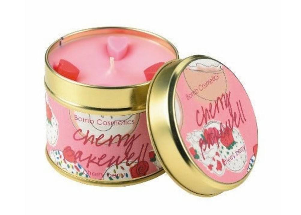 New Product….bomb cosmetics tinned cherry Bakewell candle