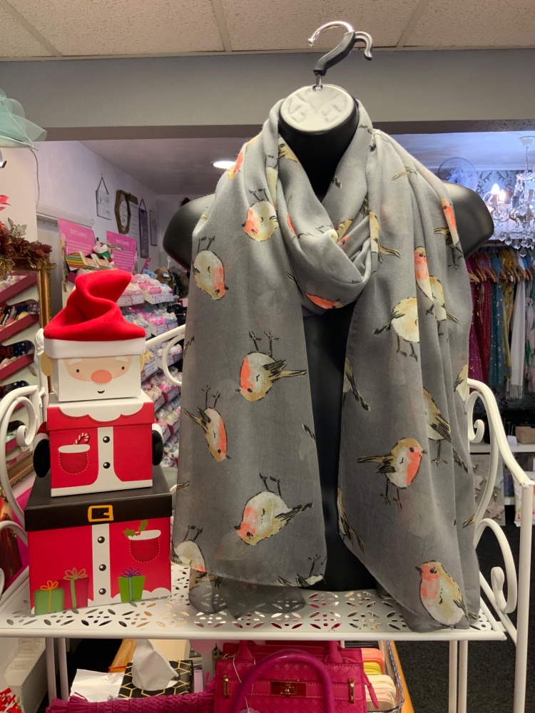 New Product….grey robin scarf
