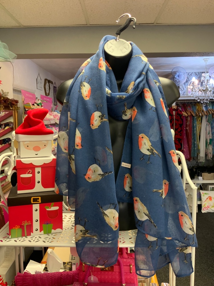 New Product….blue robin scarf