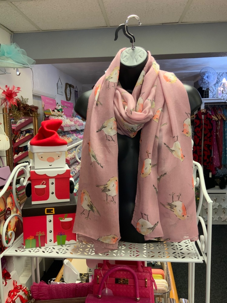 New Product….pink robin scarf