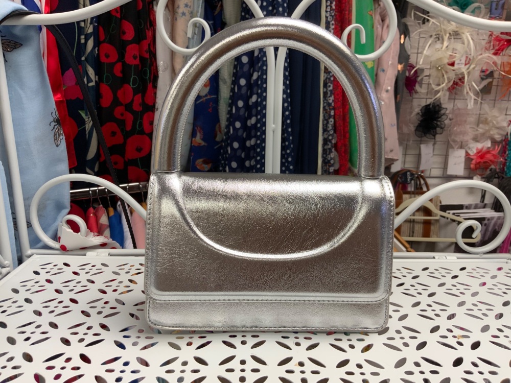 New Product….silver handbag with long silver strap