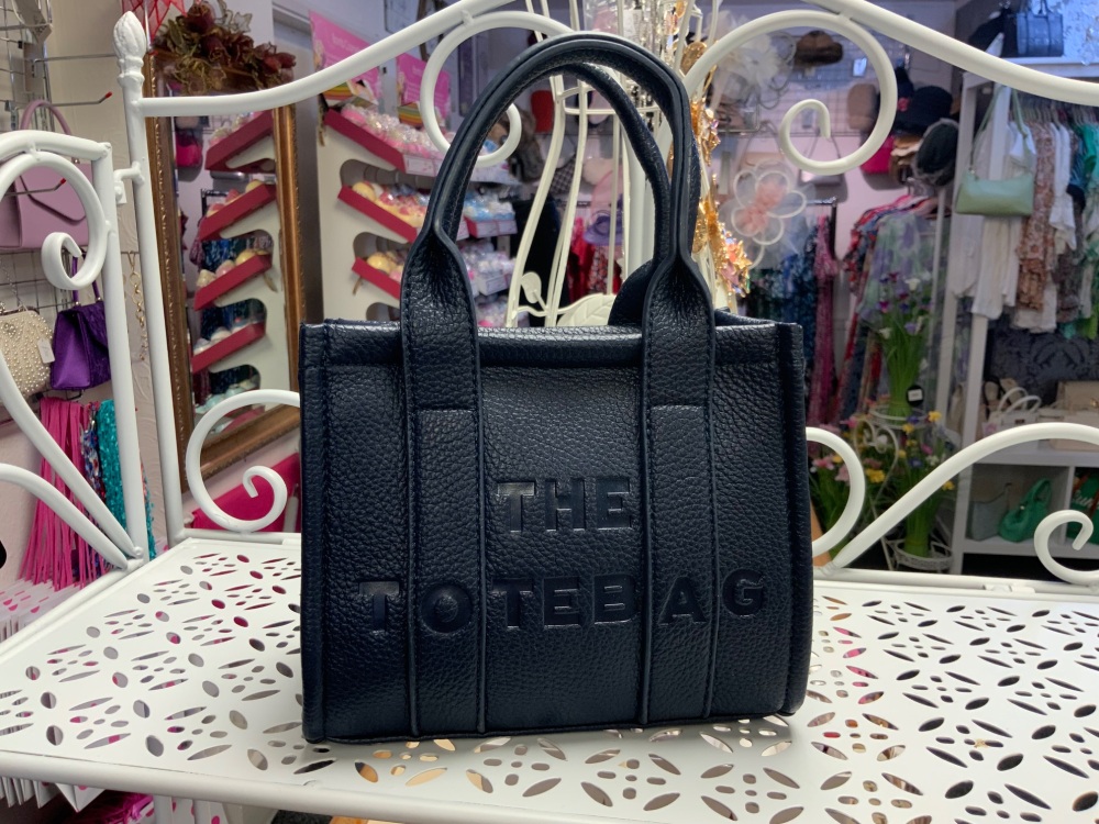 New Product….navy mini tote bag with long strap