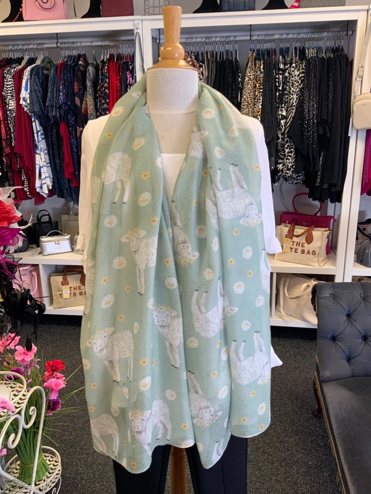 New Product….mint green lamb scarf