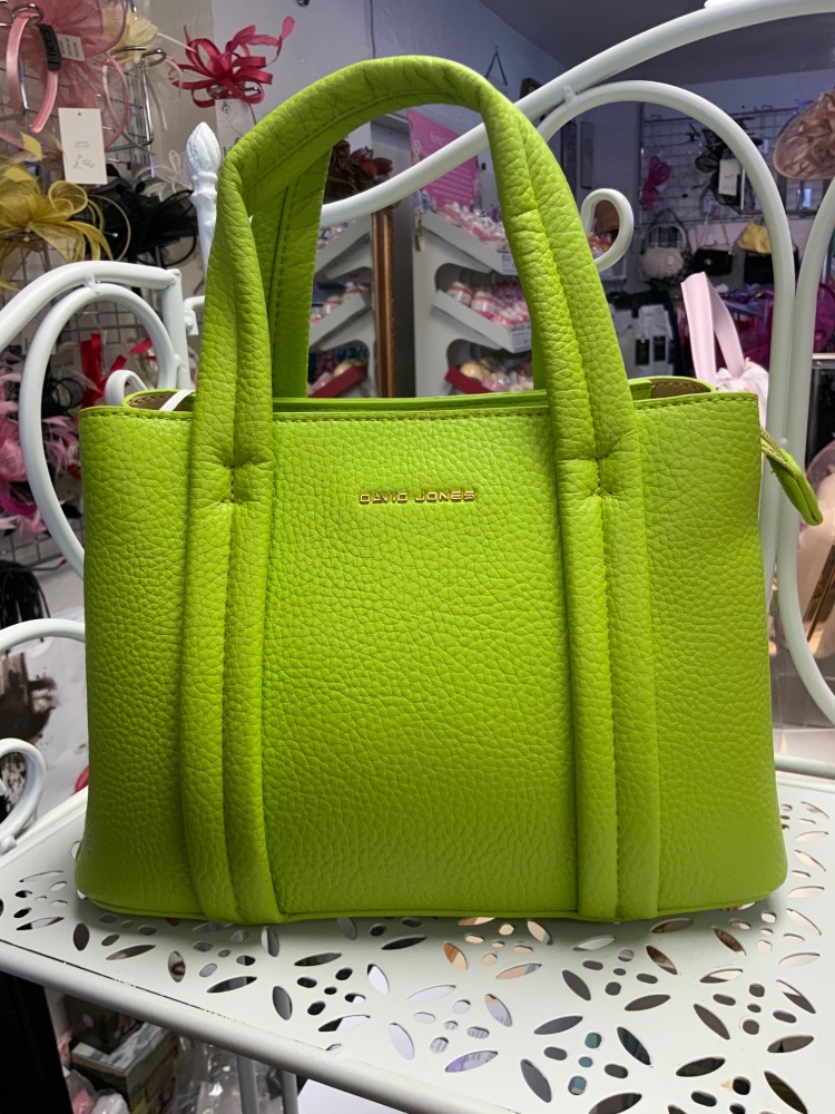 New Product….david jones lime green handbag with long strap…..25 x 18 cms a