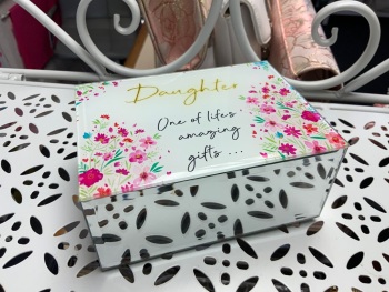 New Product….mirrored floral daughter jewellery box….small